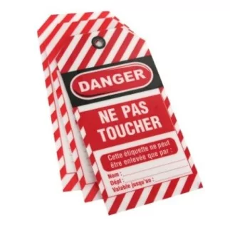 Lot de 10 étiquettes de consignation THIRARD Danger : ne pas toucher - 091131