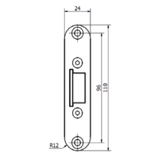 Tétière inox bout rond droite GROOM pour GRS700 - GRS743543