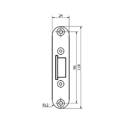 Tétière inox bout rond droite GROOM pour GRS700 - GRS743543