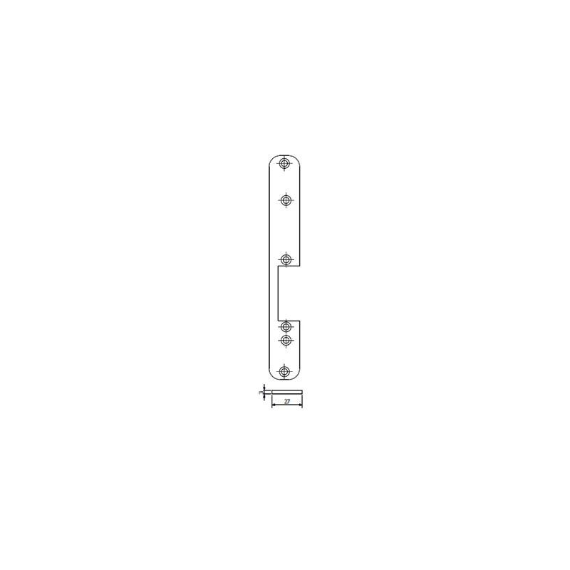 Tétière inox bout rond gauche GROOM pour GRS700 - GRS742543