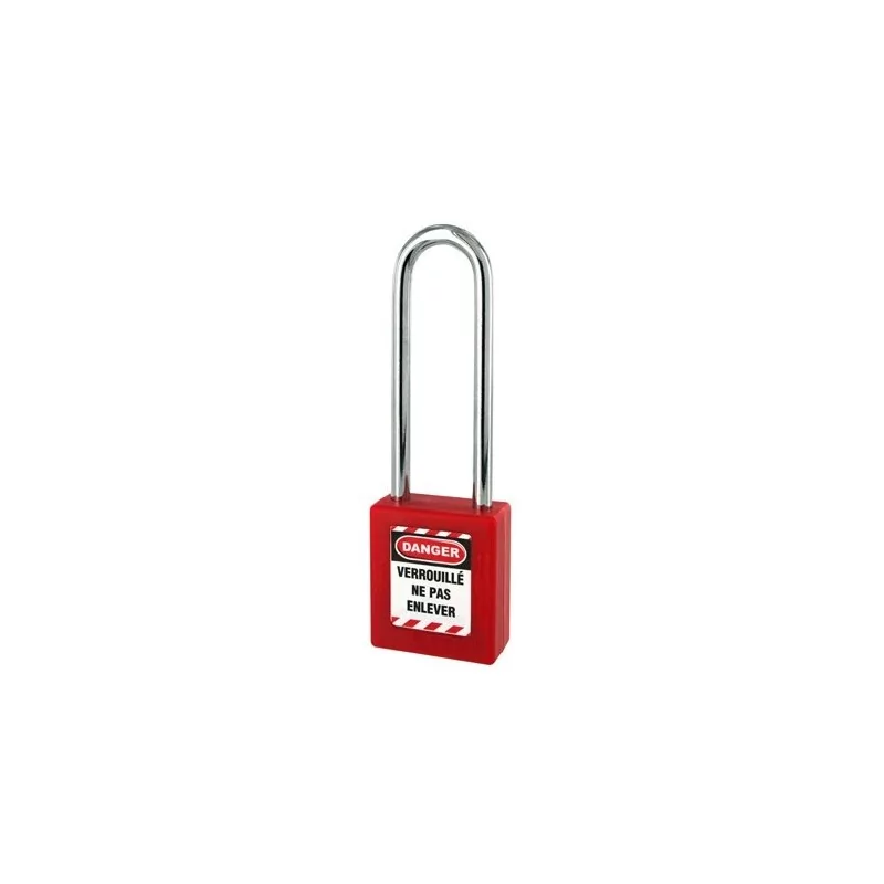 Cadenas de consignation rouge THIRARD anse inox Ø6 Largeur 40 mm avec 1 clé varié - 005576RD