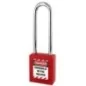 Cadenas de consignation rouge THIRARD anse inox Ø6 Largeur 40 mm avec 1 clé varié - 005576RD