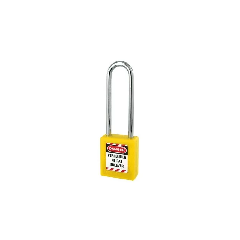 Cadenas de consignation jaune THIRARD anse inox Ø6 Largeur 40 mm avec 1 clé varié - 005576YL