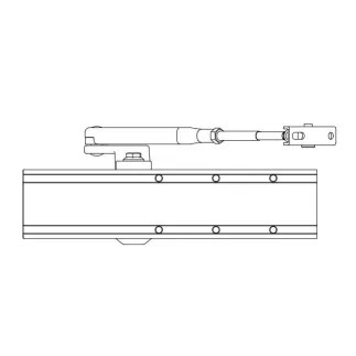 Ferme-porte pignon crémaillère - Bras compas F2 à 6 Blanc SEVAX - ESV7181B