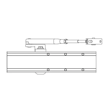 Ferme-porte pignon crémaillère - Bras compas F2 à 6 Blanc SEVAX - ESV7181B