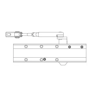 Ferme-porte pignon crémaillère - Bras compas F2 à 5 Blanc SEVAX - ESV7183B