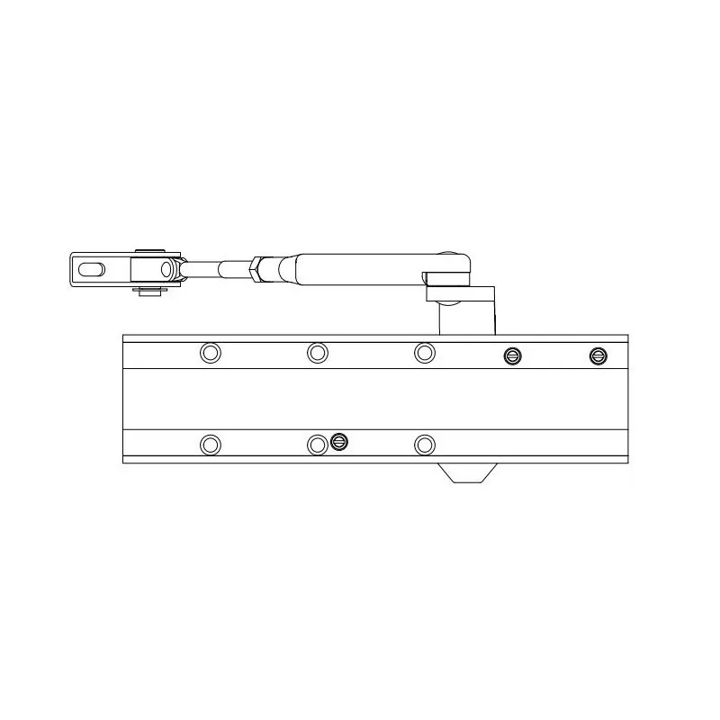 Ferme-porte pignon crémaillère - Bras compas F2 à 5 Blanc SEVAX - ESV7183B