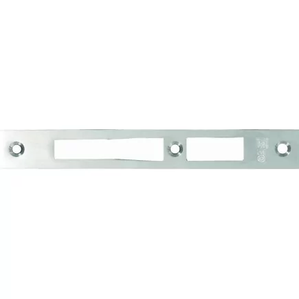 Gâche plate ISEO centrale inox pour Electa - 24x3x180 mm - 38030