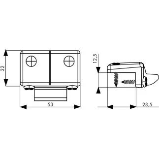 Gâche réglable haute ou latérale ISEO pour Idea Base ou Push - profil PVC - Blanc - 94100154