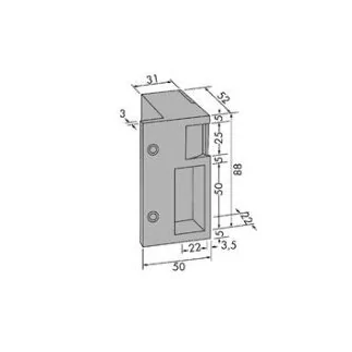 Gâche horizontale 12V à établissement JPM Contact stationnaire - Droite - 10111B-01-1A