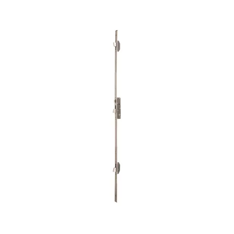 Serrure 3 points à larder ISEO Electa Inox à rouleau réglable - Têtiere U - 1860x24x6 - Axe 35 - 785201352