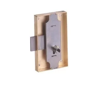 Serrure feuillard 12033 STÉ PICARDE - Laitonnée - Broche 20 mm - Droite - 12033/007/D