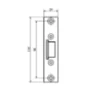 Serrure opposée réversible GROOM pour GRS700 - tétière inox bout carré - GRS731312 Serrure opposée réversible GROOM pour GRS700 - tétière inox bout carré - GRS731312