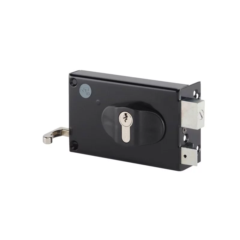 Serrure en applique horizontale - Réglable 52/60 mm - Tirage Droite - Cylindre euro - ND10 9770