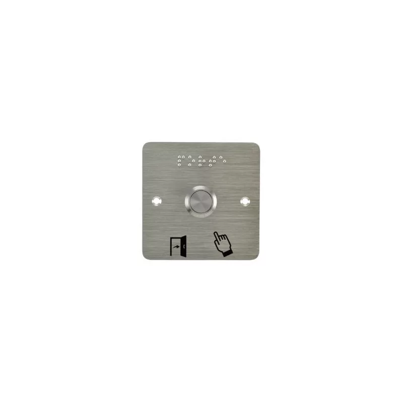 Bouton poussoir acier inoxydable sur plaque carrée SS19P201 IZYX SYSTEMS - SS19P201