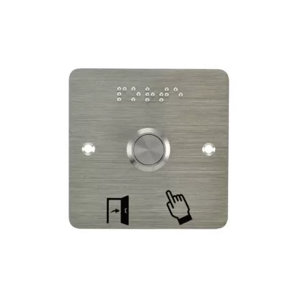 Bouton poussoir acier inoxydable sur plaque carrée SS19P201 IZYX SYSTEMS - SS19P201