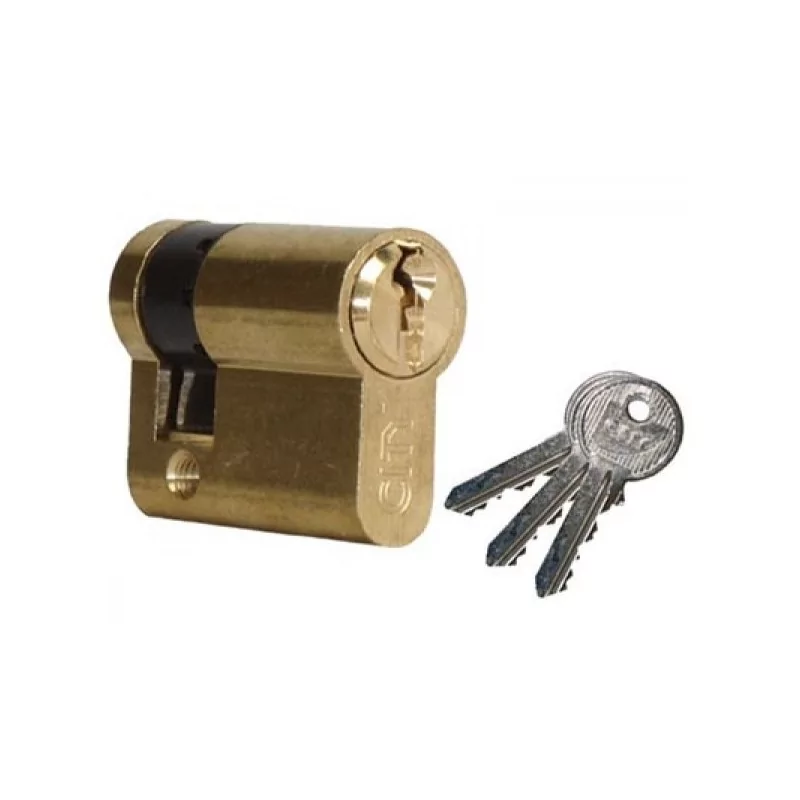 Demi-cylindre City ISEO 30x10mm laiton poli - varié V04 KCF005504 - 520930127V04