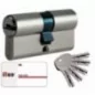 Cylindre Cavers ISEO City ISR6 - Variure AGL012637 - 2 entrées de clé - Nickelé - 40 x 50 mm