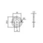 Rosette emboutie type EDF COUILLET Ø20 x 32 x 2.5 mm - ROS2