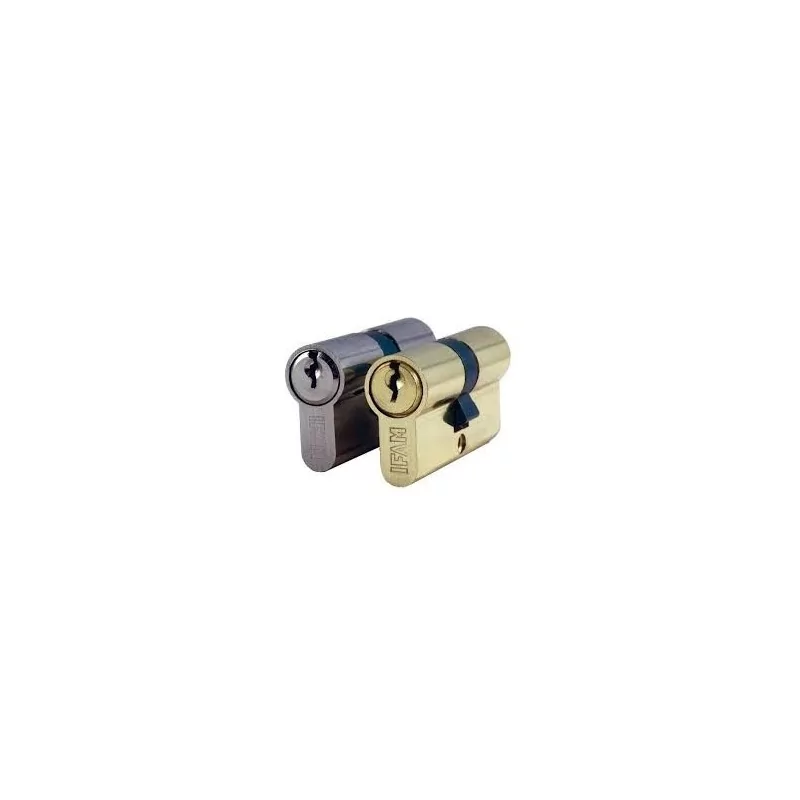 Cylindre européen nickelé varié Série C IFAM - 40+40 - 5x40/5x60 - 3 clefs - 14420