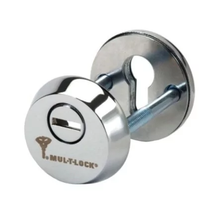 Rosace blindée nickel MUL-T-LOCK pour cylindre européen - 26930521