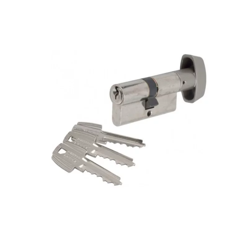 Cylindre à bouton nickelé TE5 TESA 60mm - B30x30mm - variure MV1 56698B - T5AB3030N