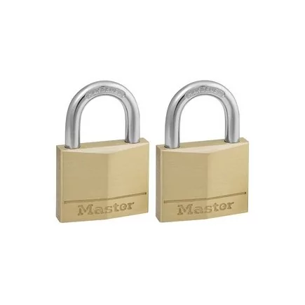 Lot de 2 cadenas en laiton massif MASTERLOCK 40 mm - 140EURT