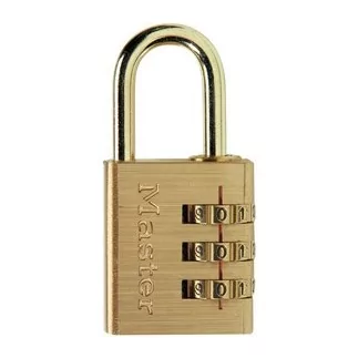 Cadenas à combinaison programmable MASTERLOCK 30 mm de large - Finition laiton - 630EURD