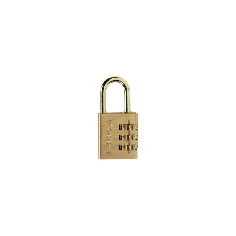 Cadenas à combinaison programmable MASTERLOCK 30 mm de large - Finition laiton - 630EURD