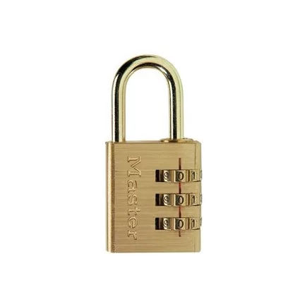 Cadenas à combinaison programmable MASTERLOCK 30 mm de large - Finition laiton - 630EURD