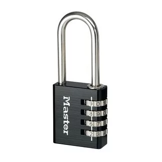 Cadenas à combinaison programmable MASTERLOCK 40 mm avec anse haute de 51 mm, noir - 7640EURDBLKLH