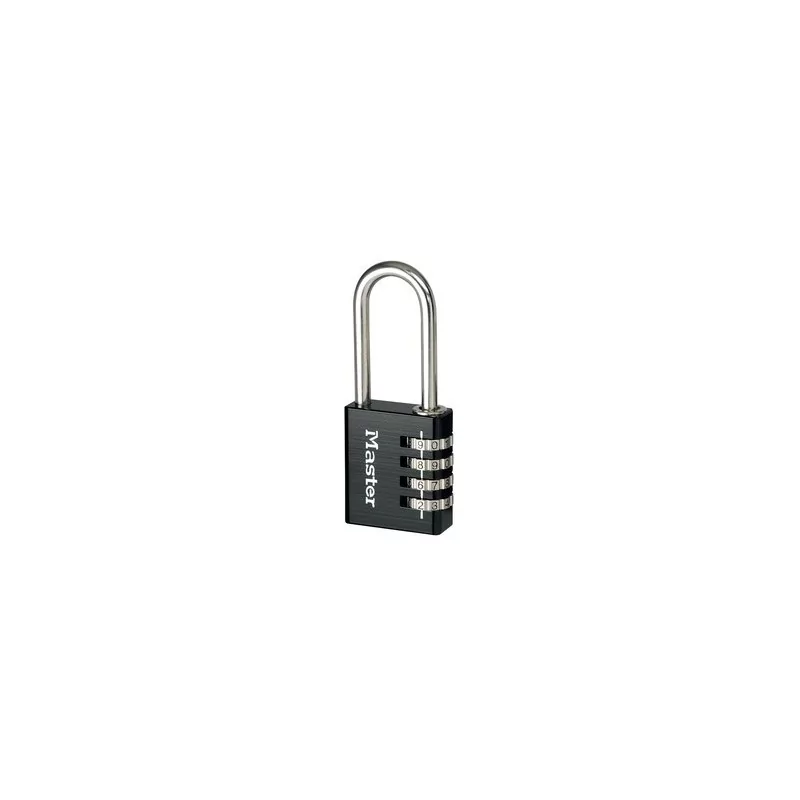 Cadenas à combinaison programmable MASTERLOCK 40 mm avec anse haute de 51 mm, noir - 7640EURDBLKLH