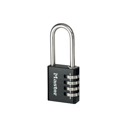 Cadenas à combinaison programmable MASTERLOCK 40 mm avec anse haute de 51 mm, noir - 7640EURDBLKLH