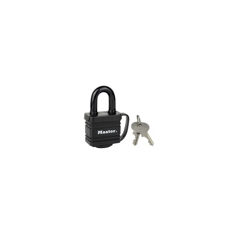 Cadenas en acier laminé à goupilles MASTERLOCK protection thermoplastique - 40 mm - 7804EURD