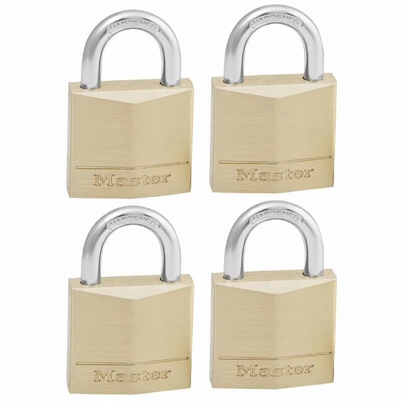 Cadenas en laiton massif MASTERLOCK 30 mm - Lot de 4 - 130EURQNOP